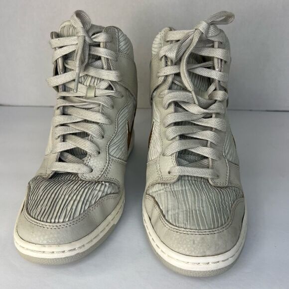 NIKE Dunk Sky Hi Light Bone-Sail-Metallic Red Bronze Women’s US 9.5 528899-013 - Picture 6 of 13